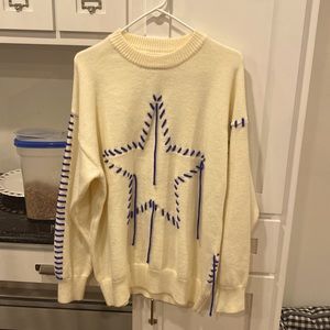 Star knit sweater cream colored, Aelfric Eden